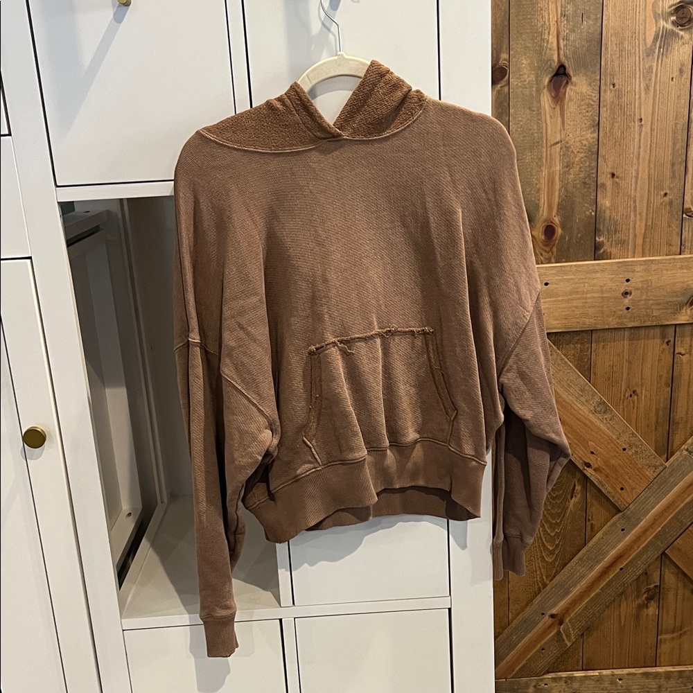 American Eagle Outfitters Brown Textured Hoodie